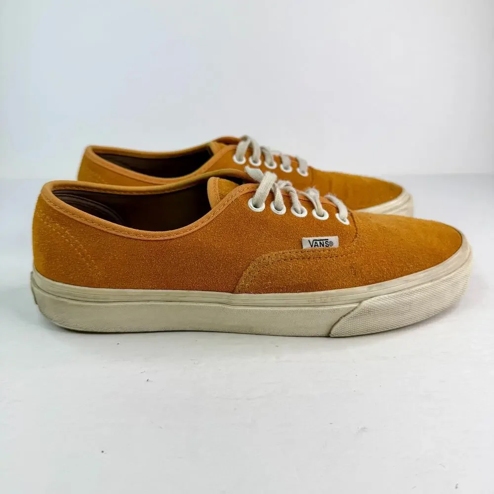 Vans Authentic Pig Suede Skate Shoes Sneakers Burnt Orange Unisex M8 W9.5